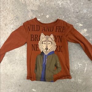 Brooklyn Network Kids Long Sleeve Tee - Rust